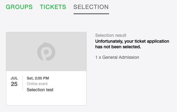 How Can I Check My Selection Result Help Attendee