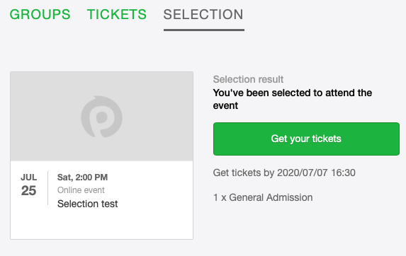 How Can I Check My Selection Result Help Attendee