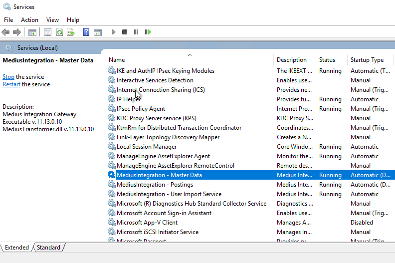 Medius master data integration services