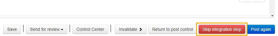Skip integration step