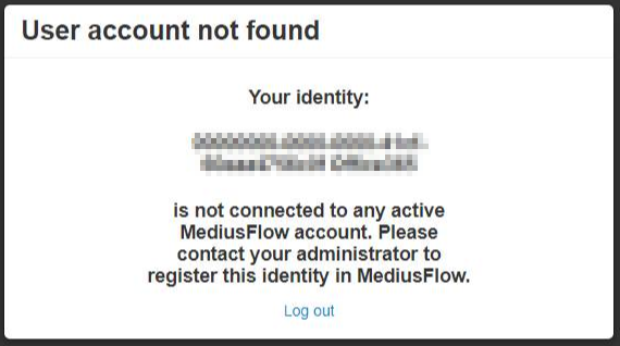 User account not found