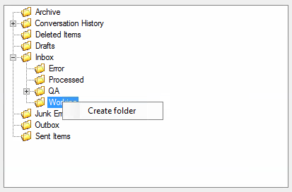 Create folder through Readsoft INVOICES