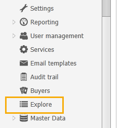 Select Explore to open the list of invoices