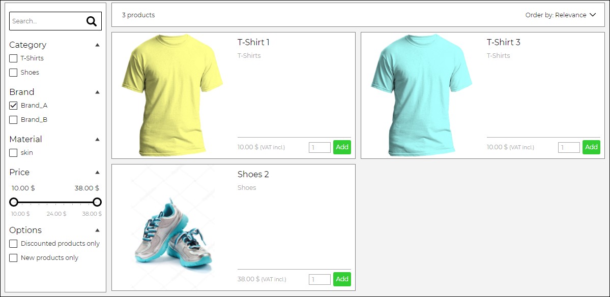 What's the Product Search page and how to use it : WebSite X5 Guide