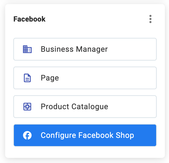 Facebook Configure Facebook Shop