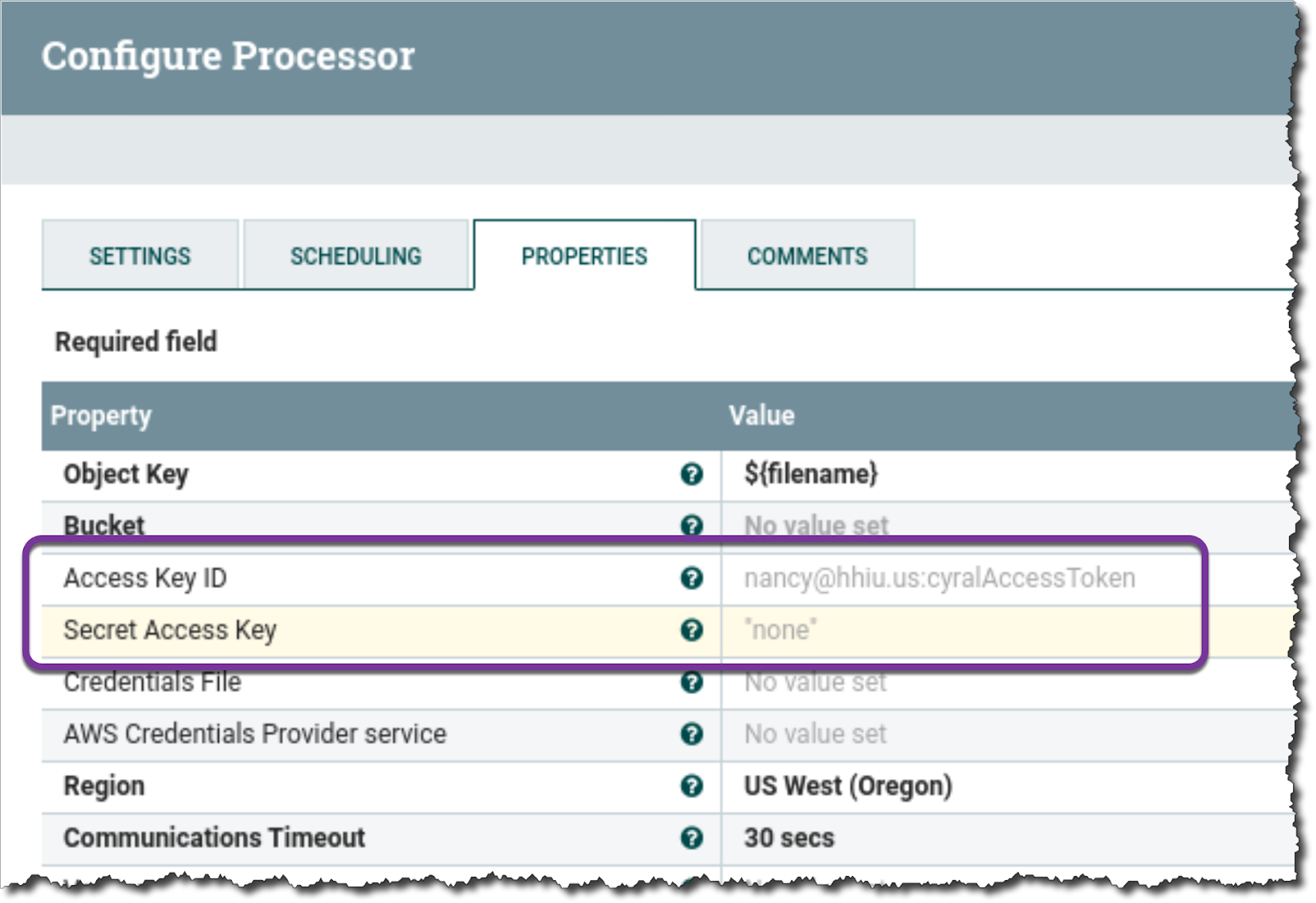 Set up Apache NiFi to load data from Cyralprotected S3 Cyral