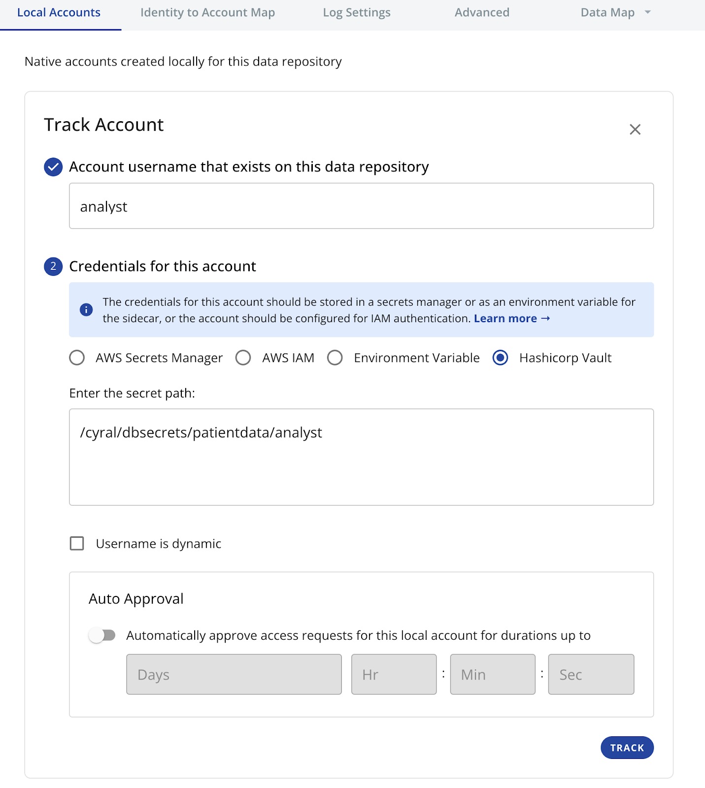 Using HashiCorp Vault to store sensitive data for Cyral Cyral
