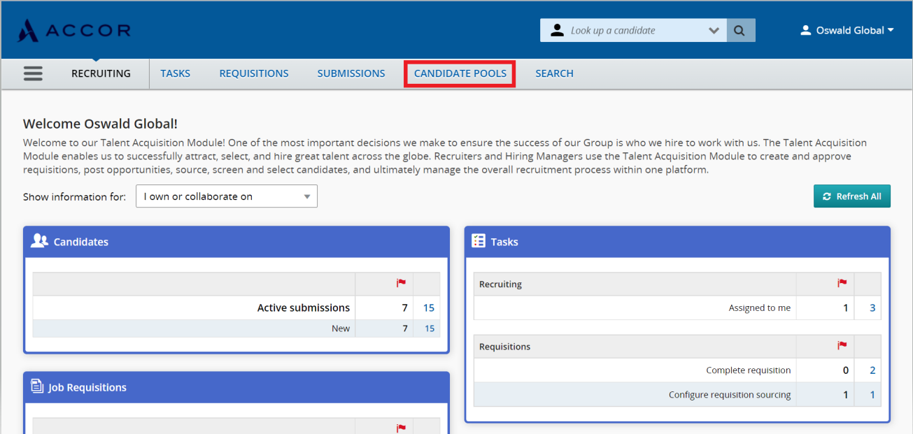 How can I create a candidate profile? T&C Digital Services Helpdesk