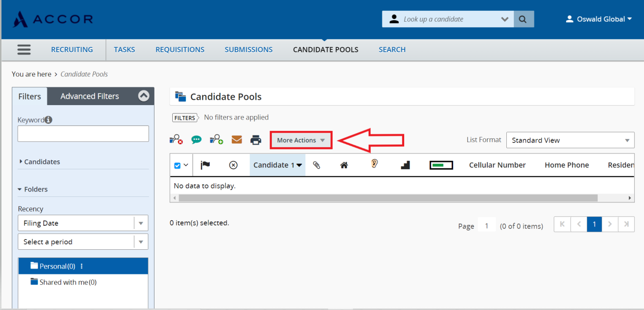 How can I create a candidate profile? T&C Digital Services Helpdesk