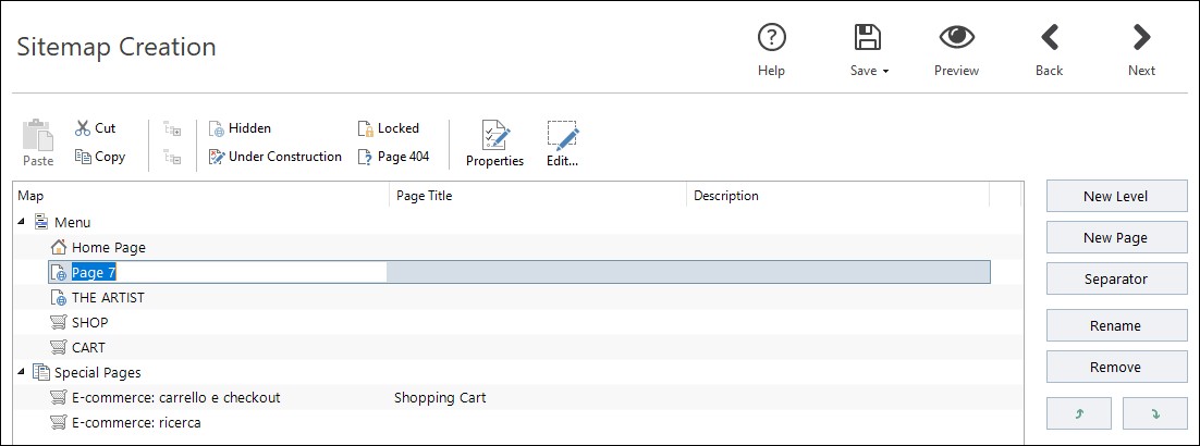 How to create the website Map : WebSite X5 Guide