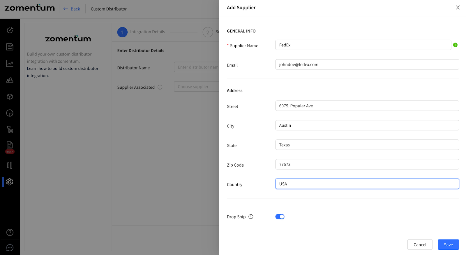 Custom Distributor Integration Support