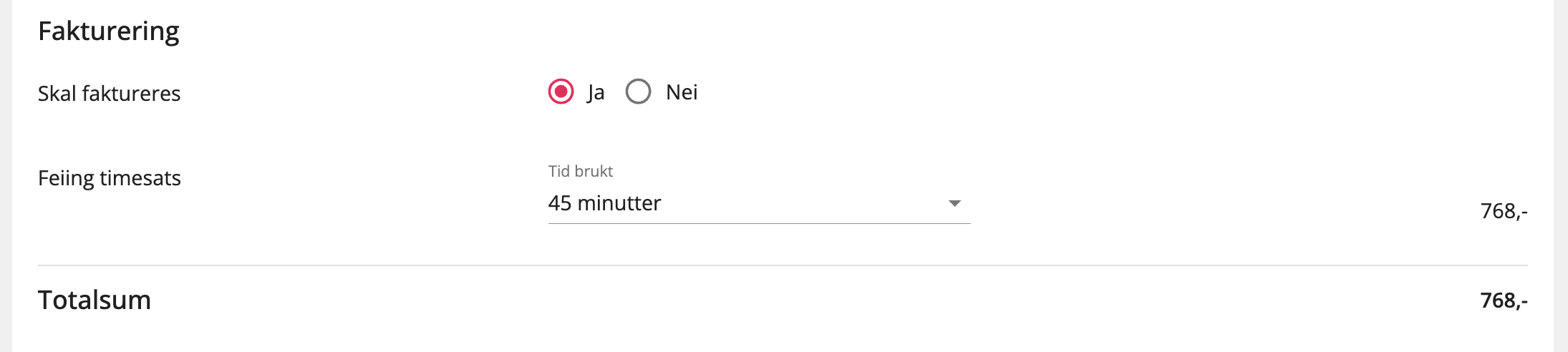 Bildetekst - Cubit faktura, utregning av faktura