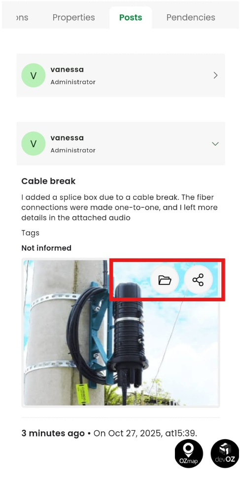 Share post via message app