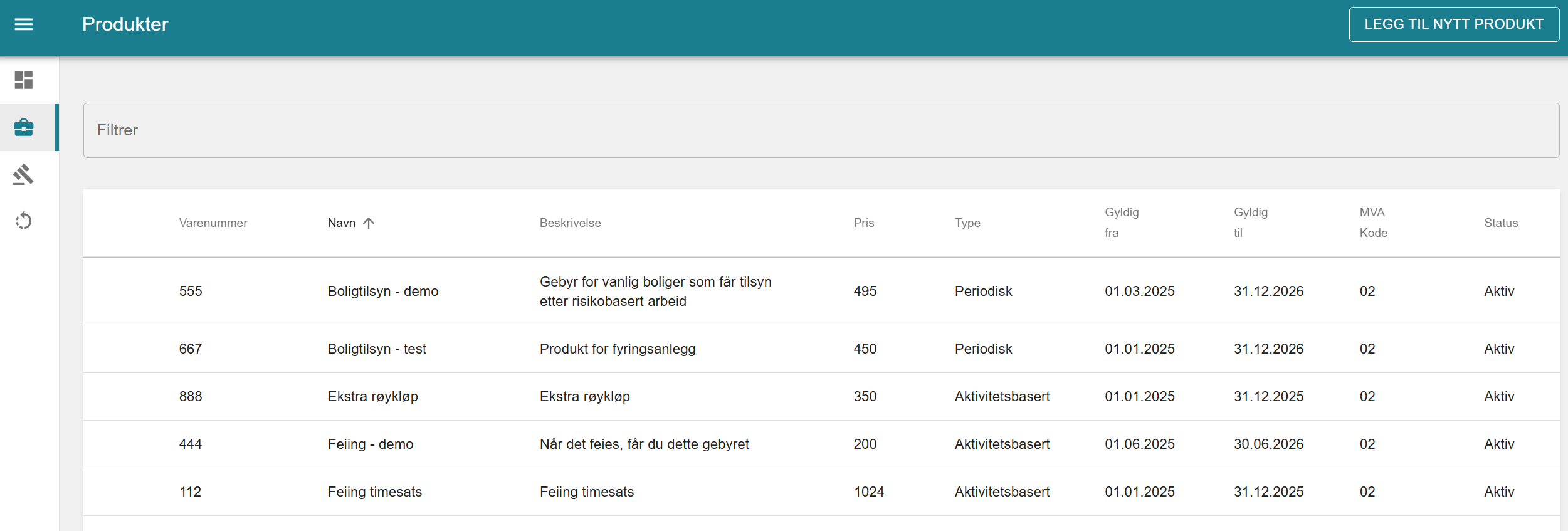 Bildetekst - Cubit faktura, produkter oppdatert