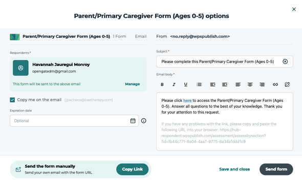 A screenshot of a medical form
Description automatically generated