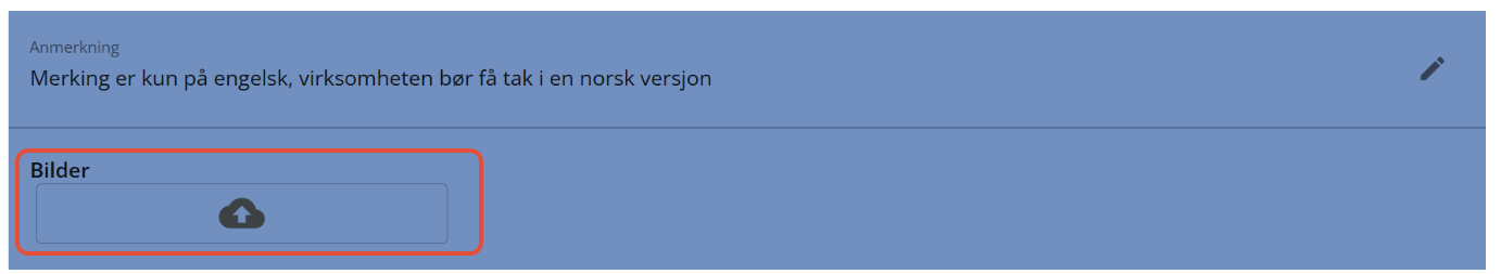 Bildetekst: Legge til bilde på anmerkningen.