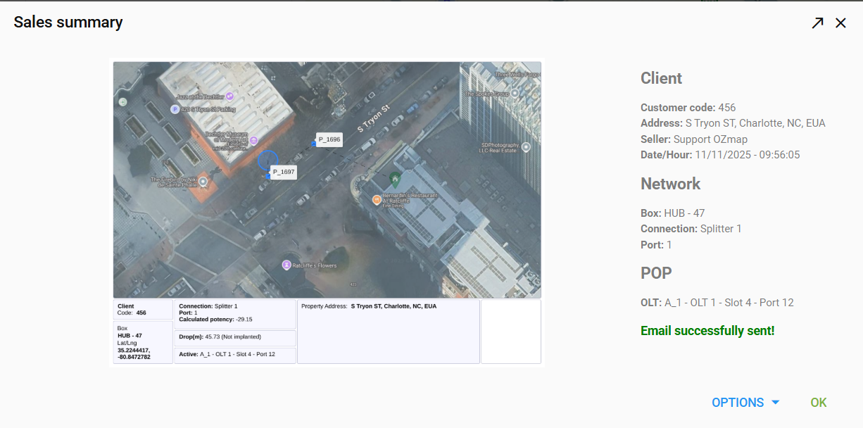 Client sketch after sale in OZLoc