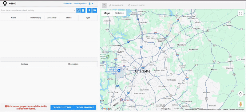 Completing the sale and drawing the client’s drop route in OZLoc