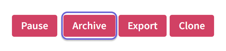 Screenshot of ThruText Archive button from the Campaign Summary page