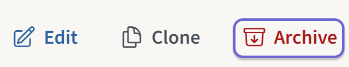 Screenshot of ThruTalk Archive button from the Campaign Summary page