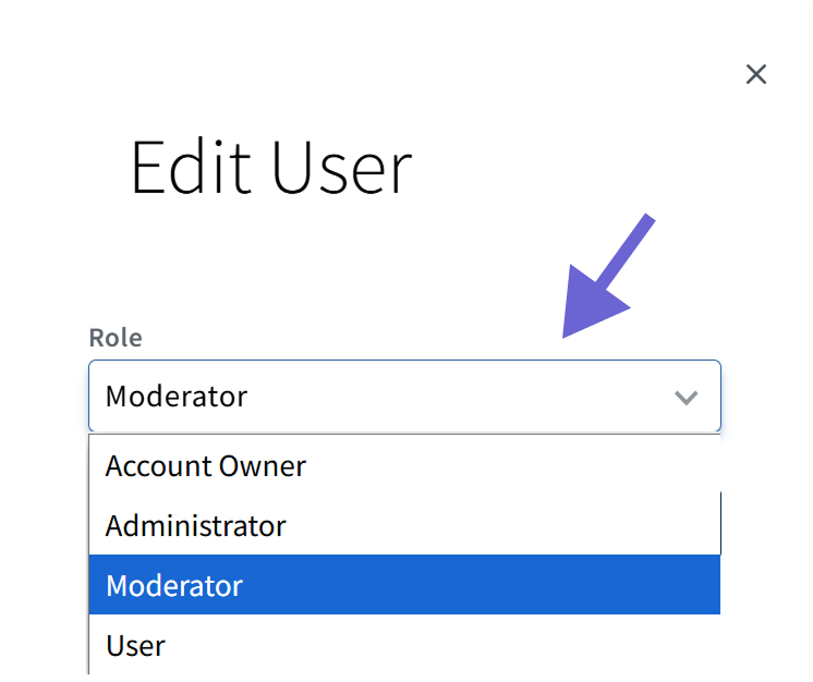 Module for editing user permission levels