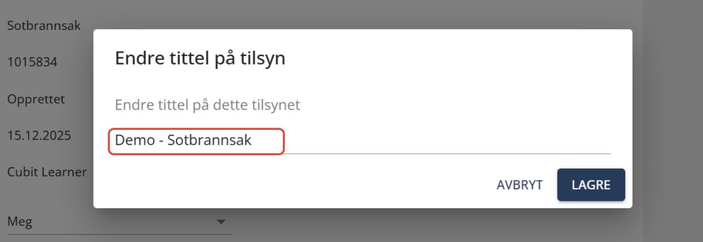 Bildetekst: Legge inn ny tittel