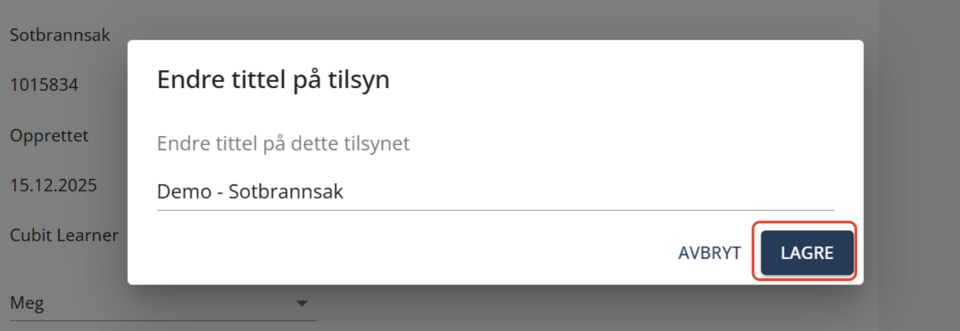 Bildetekst: trykk på lagre knappen