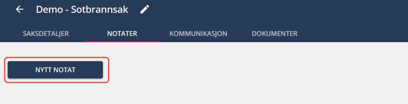 Bildetekst: Trykk på nytt notat