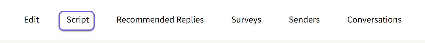 Screenshot of a paused campaign that includes the sixth Script tab