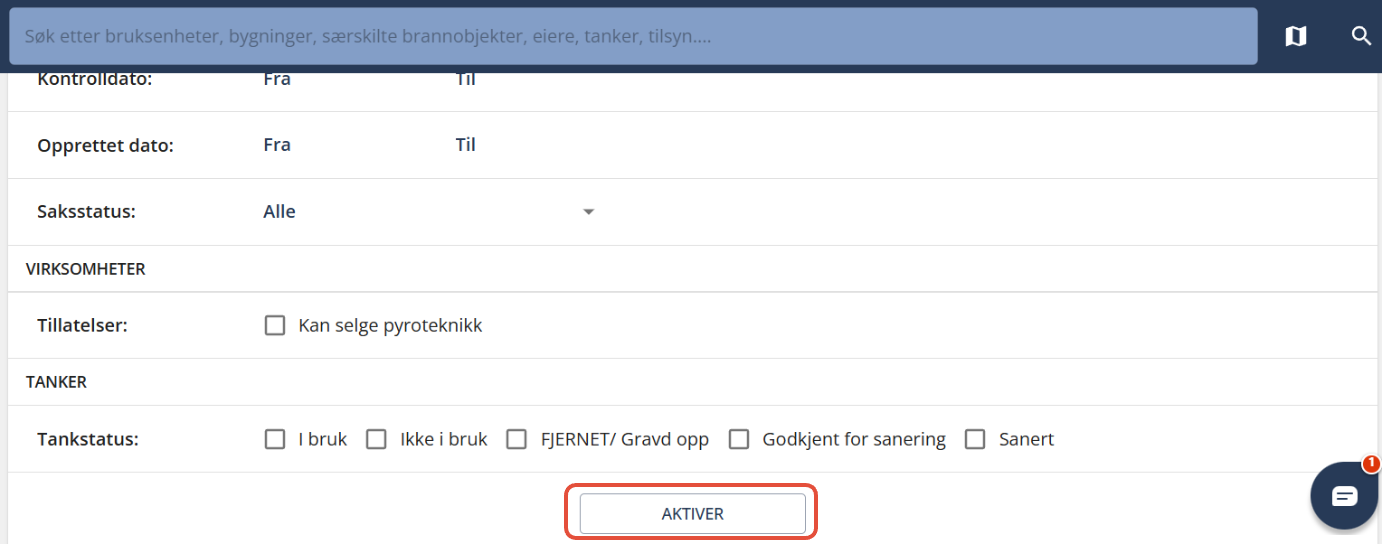 Bildetekst: Aktiver filtrering