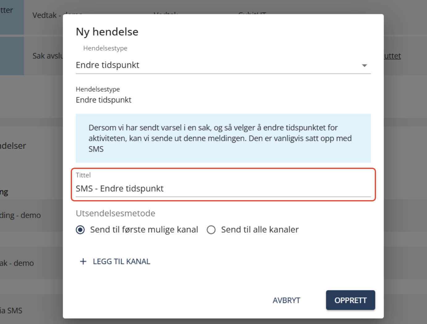 Bildetekst: Legg inn tittel til hendelse