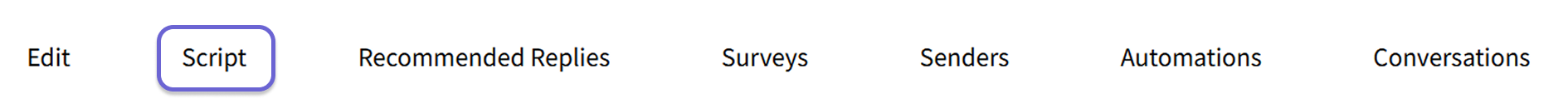 Screenshot of a paused campaign that includes the sixth Script tab