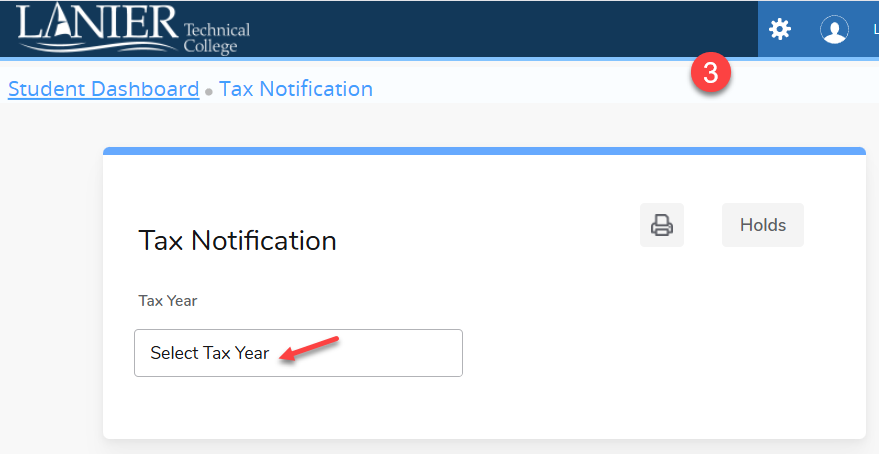 Image 3 Select Tax Year
