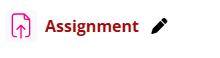 Assignment activity link