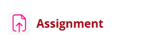 Assignment link on the course main page