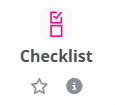 Checklist activity card