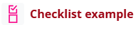 Checklist activity link on main course page