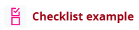 Checklist activity link on the main course page