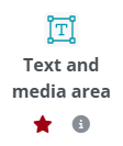 Text and media area activity card