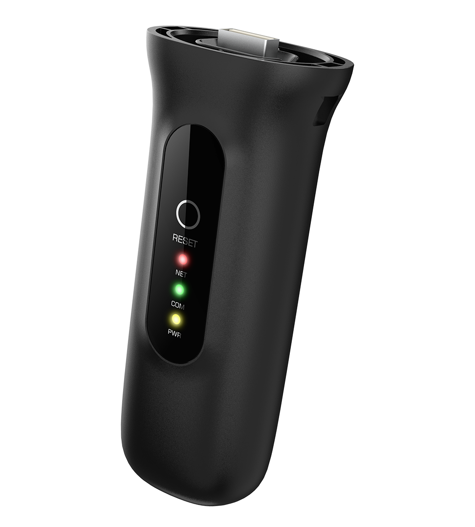A black device with lights
Description automatically generated