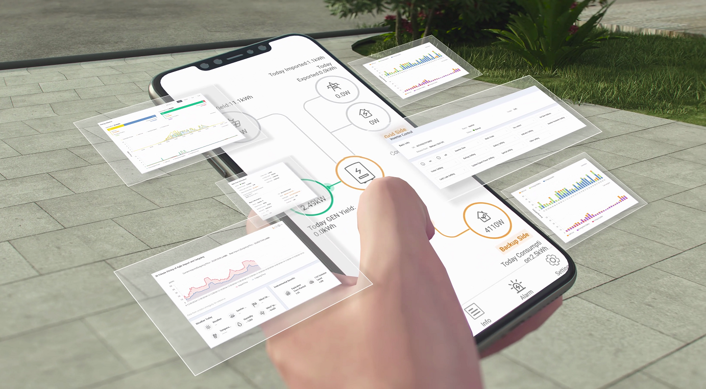 A person holding a phone with transparent screen
Description automatically generated