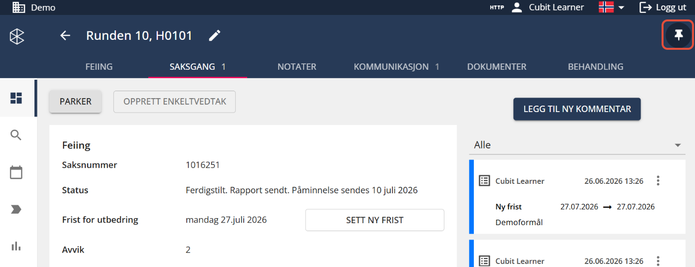 Bildetekst: Pinnet person i saken er aktiv.