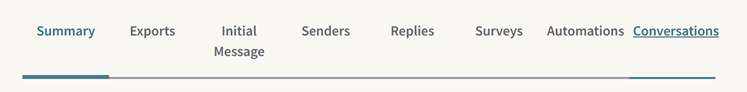 Screenshot of the Campaign tabs