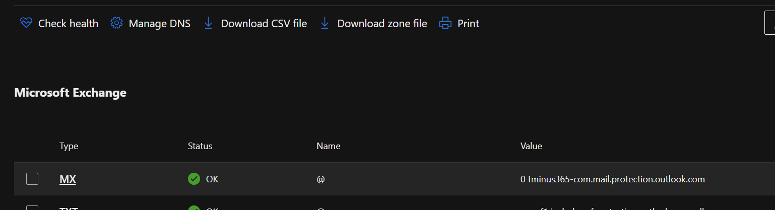 Microsoft MX record