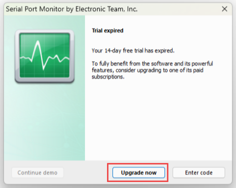 Upgrade now button
