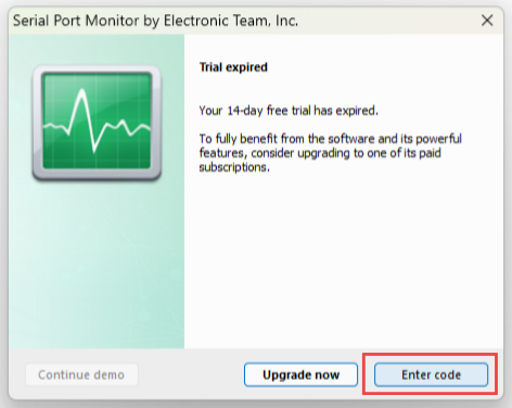 Enter activation code