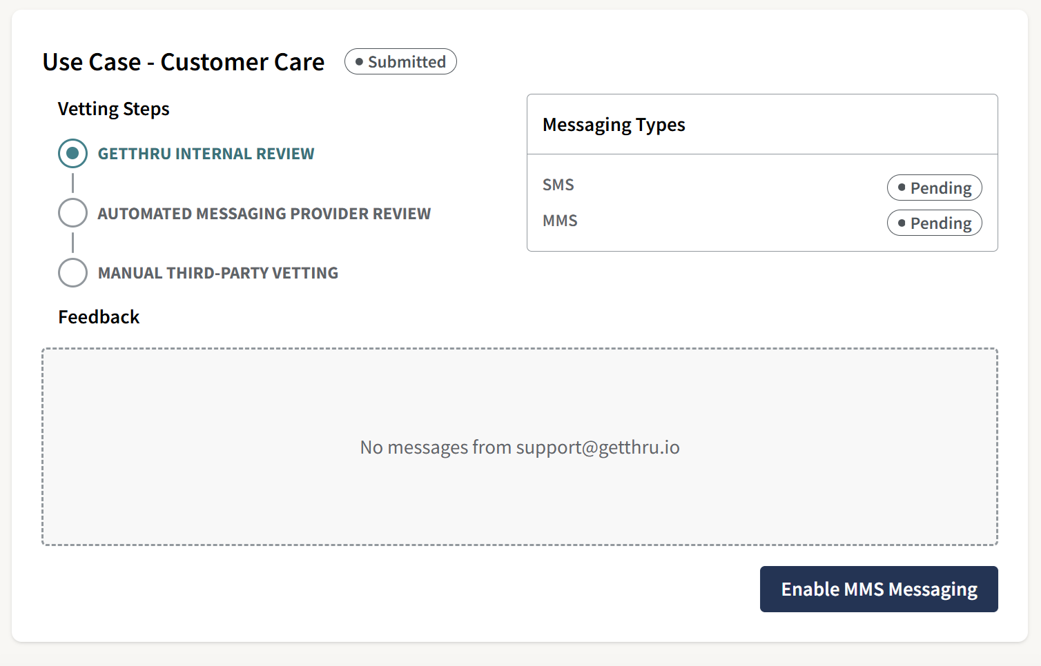 GetThru under review use case