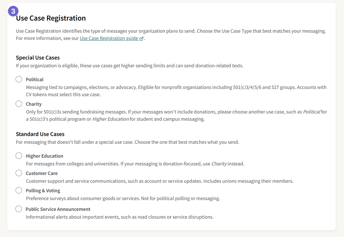 Use Case Selection