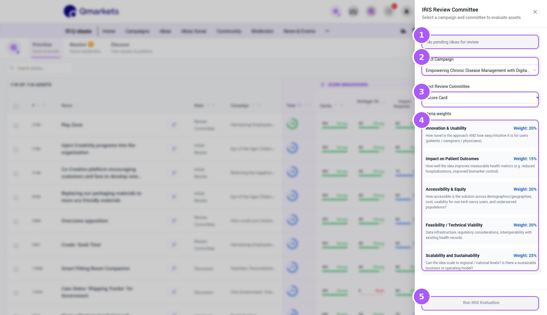 IRIS Review Committee — running an evaluation