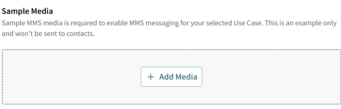 Sample media during use case registration